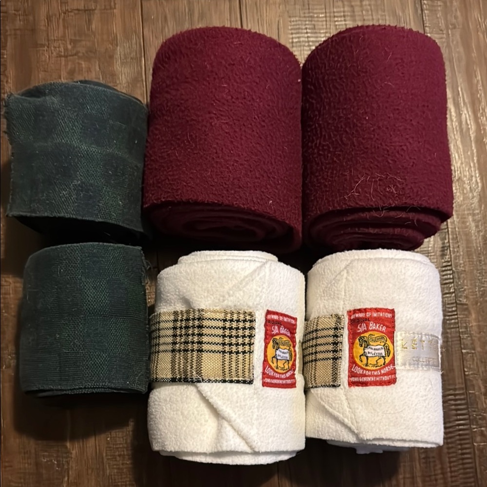 ❤️Equestrian/Horse Polo Wraps!  Bundle of Burgundy, Green, and White❤️